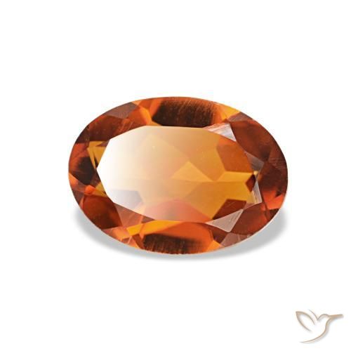 0,73 ctw natürlicher orangefarbener Citrin, Oval Schliff, VVS-VS