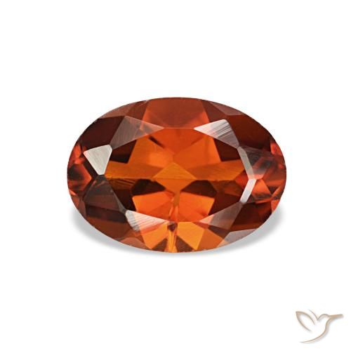0,73 ctw natürlicher orangefarbener Citrin, Oval Schliff, VVS-VS