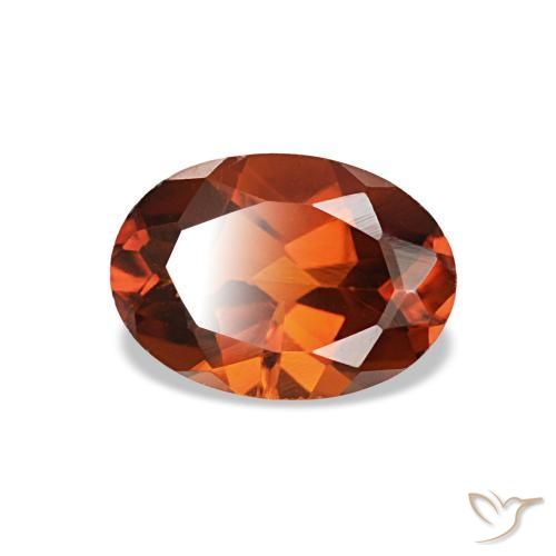 0,73 ctw natürlicher orangefarbener Citrin, Oval Schliff, VVS-VS