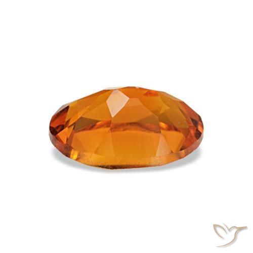 0,71 ctw natürlicher orangefarbener Citrin, Oval Schliff, VVS-VS