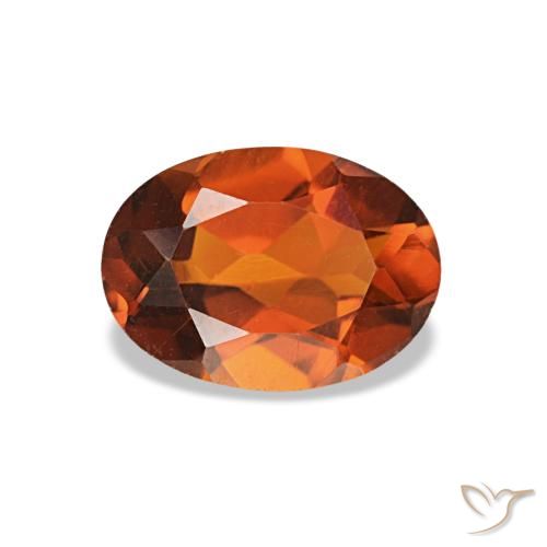 0.69ct Orangefarbener Citrin, Oval, VVS-VS