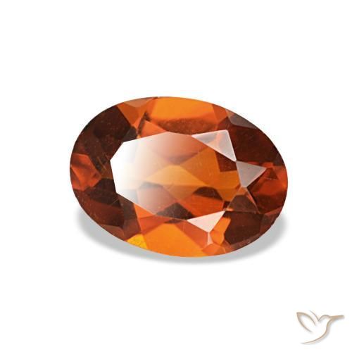 0,69 ctw natürlicher orangefarbener Citrin, Oval Schliff, VVS-VS