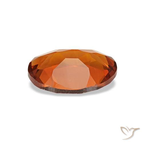 0,66 ctw natürlicher orangefarbener Citrin, Oval Schliff, VVS-VS