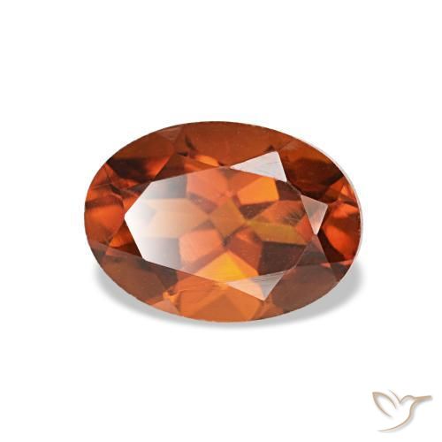 0,83 ctw natürlicher orangefarbener Citrin, Oval Schliff, VVS-VS