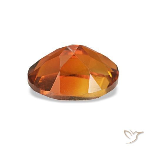 0,83 ctw natürlicher orangefarbener Citrin, Oval Schliff, VVS-VS