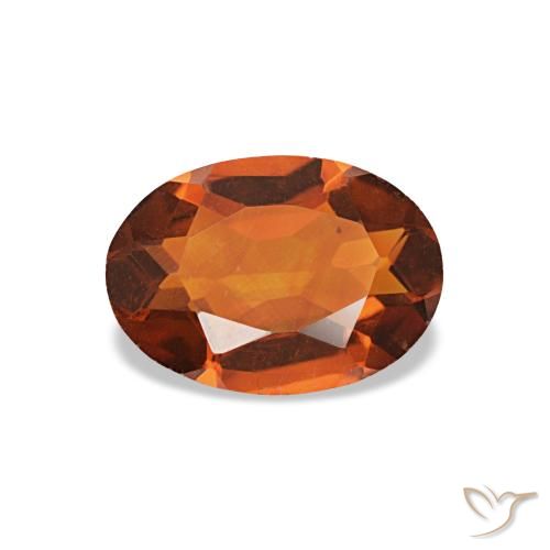 0,58 ctw natürlicher orangefarbener Citrin, Oval Schliff, VVS-VS