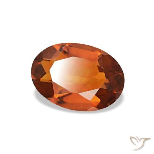 0,58 ctw natürlicher orangefarbener Citrin, Oval Schliff, VVS-VS