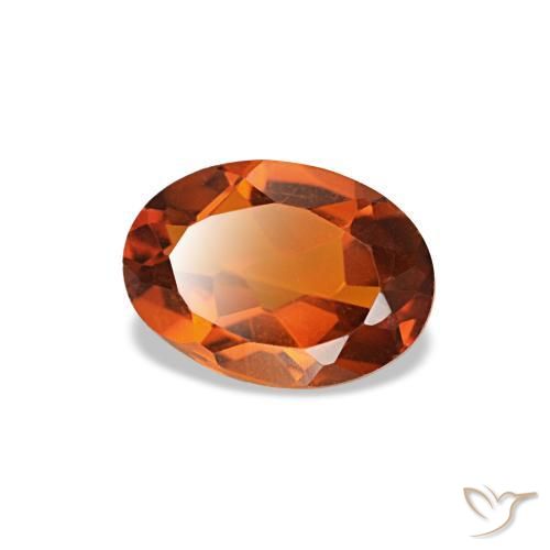 0,60 ctw natürlicher orangefarbener Citrin, Oval Schliff, VVS-VS