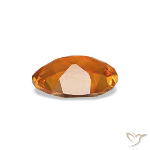 0,60 ctw natürlicher orangefarbener Citrin, Oval Schliff, VVS-VS