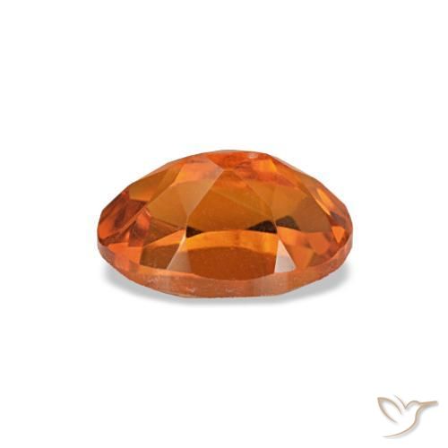 0,80 ctw natürlicher orangefarbener Citrin, Oval Schliff, VVS-VS