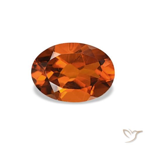 0.74ct Orangefarbener Citrin, Oval, VVS-VS