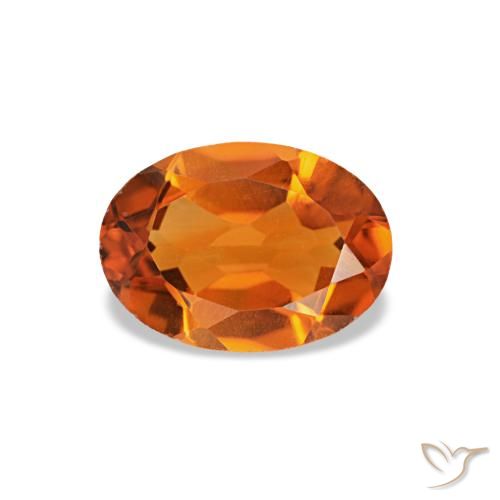 0.70ct Orangefarbener Citrin, Oval, VVS-VS