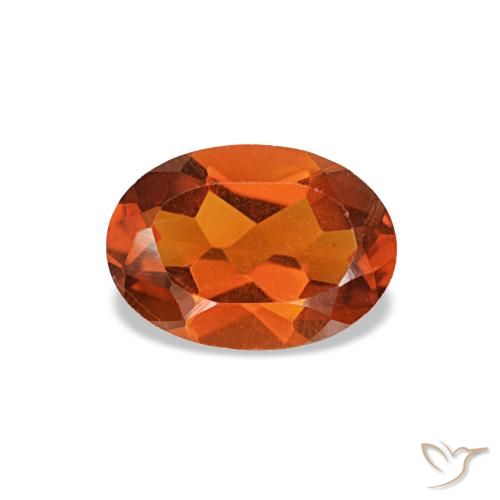 0.60ct Orangefarbener Citrin, Oval, VVS-VS