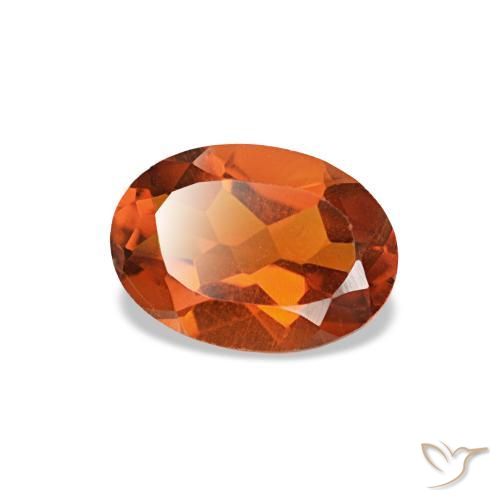 0,60 ctw natürlicher orangefarbener Citrin, Oval Schliff, VVS-VS