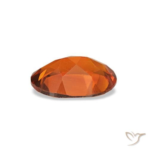 0,60 ctw natürlicher orangefarbener Citrin, Oval Schliff, VVS-VS
