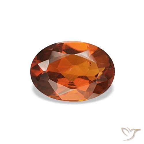 0,72 ctw natürlicher orangefarbener Citrin, Oval Schliff, VS-SI