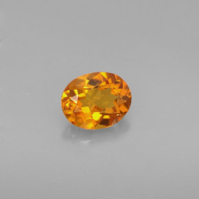 0,54 ctw natürlicher orangefarbener Clinohumit, Oval Schliff, VVS-VS
