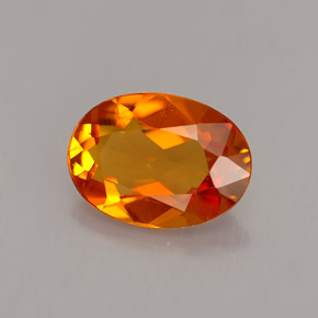1,23 ctw natürlicher orangefarbener Clinohumit, Oval Schliff, VS