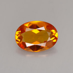 1,23 ctw natürlicher orangefarbener Clinohumit, Oval Schliff, VS