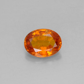 1,36 ctw natürlicher orangefarbener Clinohumit, Oval Schliff, SI