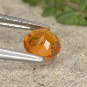0,49 ctw natürlicher orangefarbener Clinohumit, Rundschliff, VS-SI