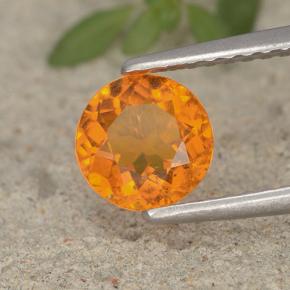 0,95 ctw natürlicher orangefarbener Clinohumit, Rundschliff, VS-SI