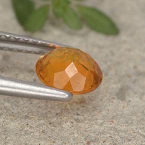 0,95 ctw natürlicher orangefarbener Clinohumit, Rundschliff, VS-SI