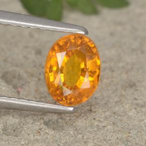 0,91 ctw natürlicher orangefarbener Clinohumit, Oval Schliff, VS-SI