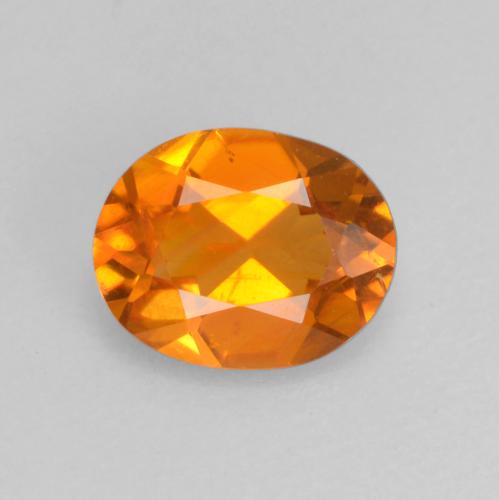 0,52 ctw natürlicher orangefarbener Clinohumit, Oval Schliff, VS-SI