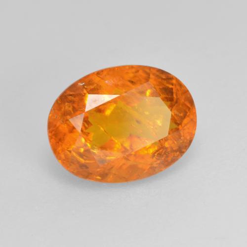 9,17 ctw natürlicher Amber Orange Klinohumit, Oval Schliff, SI-I1