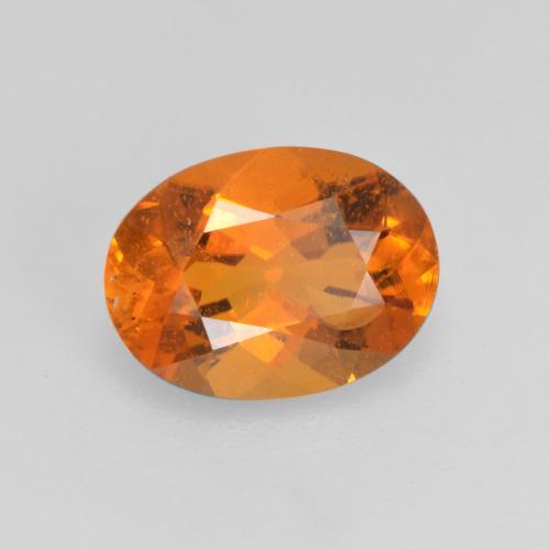 1,21 ctw natürlicher orangefarbener Clinohumit, Oval Schliff, SI