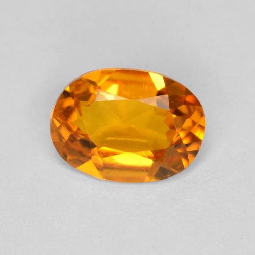 0,41 ctw natürlicher orangefarbener Clinohumit, Oval Schliff, VS