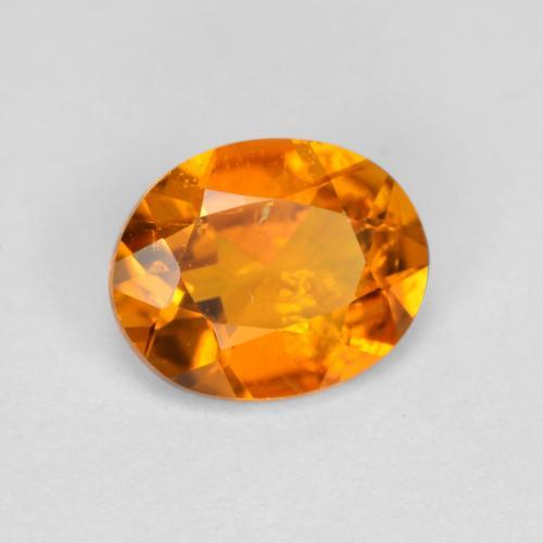0,54 ctw natürlicher orangefarbener Clinohumit, Oval Schliff, SI
