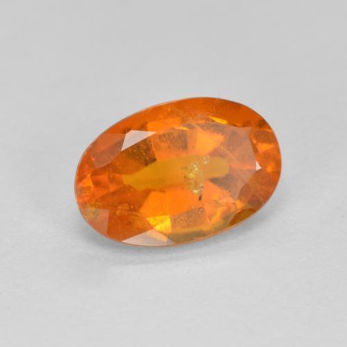 1,19 ctw natürlicher orangefarbener Clinohumit, Oval Schliff, SI-I1