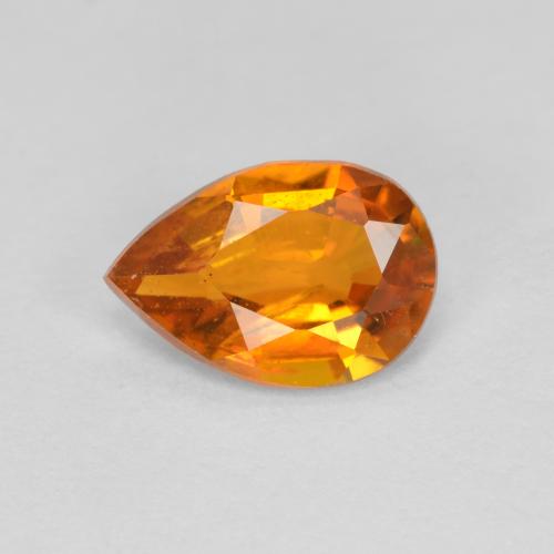 0,96 ctw natürlicher orangefarbener Clinohumit, Birnenform, SI