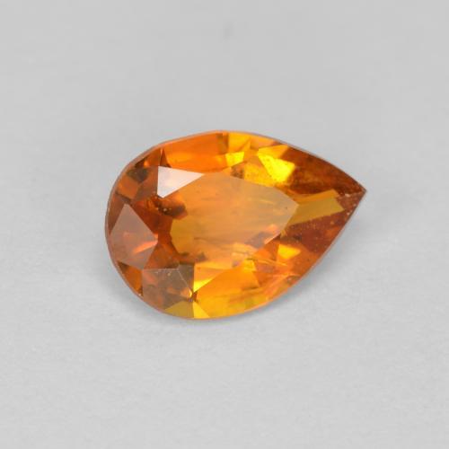 0,96 ctw natürlicher orangefarbener Clinohumit, Birnenform, SI