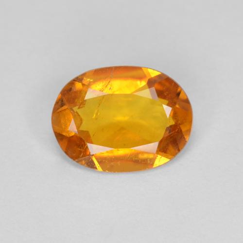 1,00 ctw natürlicher orangefarbener Clinohumit, Oval Schliff, SI