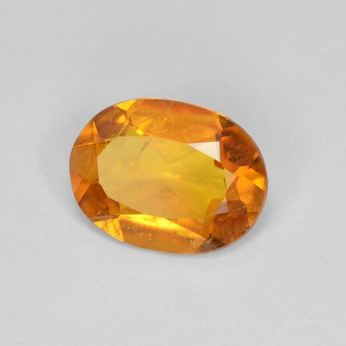 1,00 ctw natürlicher orangefarbener Clinohumit, Oval Schliff, SI