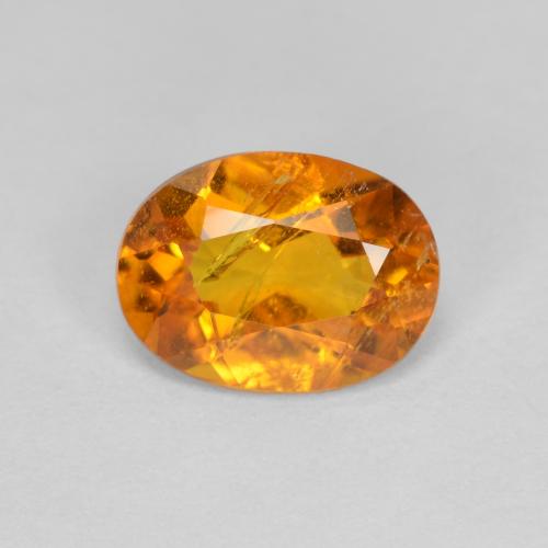 1,26 ctw natürlicher orangefarbener Clinohumit, Oval Schliff, SI-I1