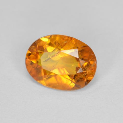 1,26 ctw natürlicher orangefarbener Clinohumit, Oval Schliff, SI-I1