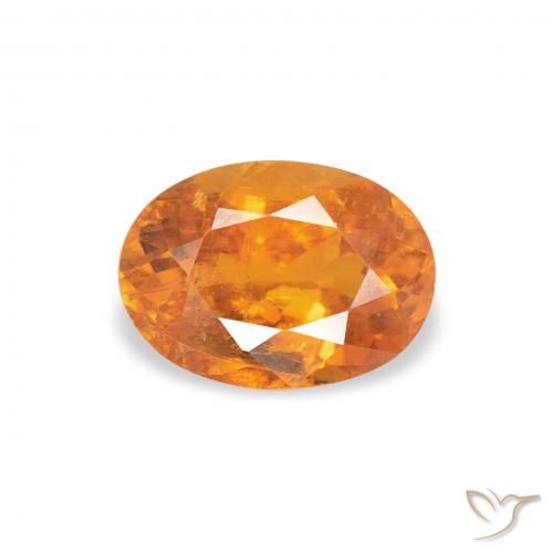 0.86ct Natürlicher hellorange Klinohumit, Oval, SI-I1