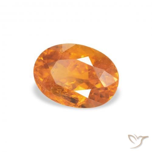 9,17 ctw natürlicher hellorange Klinohumit, Oval, SI-I1