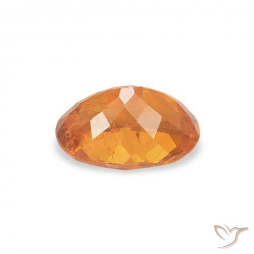 9,17 ctw natürlicher hellorange Klinohumit, Oval, SI-I1