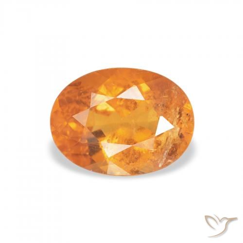 1.29ct Natürlicher hellorange Klinohumit, Oval, SI-I1