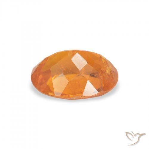 9,17 ctw natürlicher hellorange Klinohumit, Oval, SI-I1