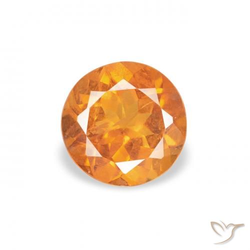 0.44ct Natürlicher Mittelorange Klinohumit, Runden, SI-I1