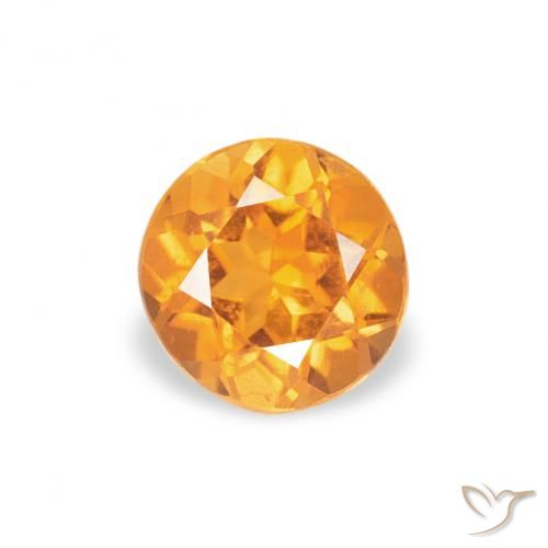 0.28ct Natürlicher Mittelorange Klinohumit, Runden, VS-SI