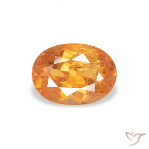 0.87ct Natürlicher Mittelorange Klinohumit, Oval, SI