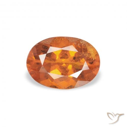 0.89ct Natürlicher tieforange Klinohumit, Oval, SI