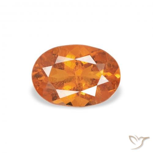 0.75ct Natürlicher Mittelorange Klinohumit, Oval, SI